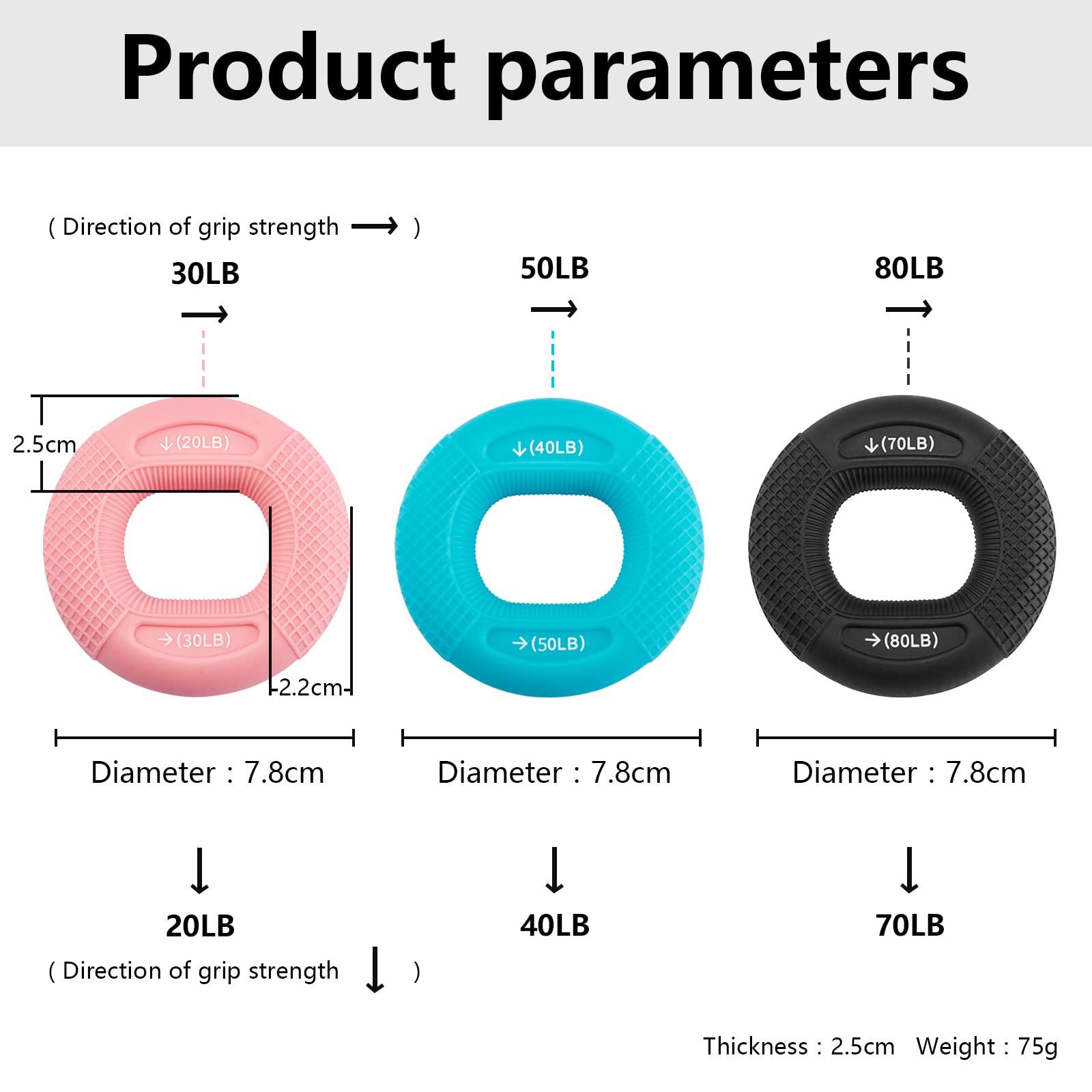 Bộ khuếch đại xử lý vòng silicon ba phần và huấn luyện viên tìm kiếm bằng tay để huấn luyện tay cầm ngón tay, tập thể dục, đào tạo thể thao