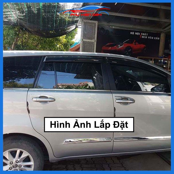 Bộ nẹp viền chân kính cong kính Innova 2017-2022 Inox sáng bóng chuẩn form xe