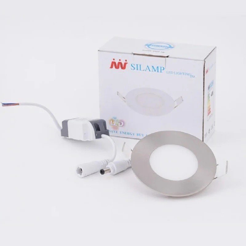 ĐÈN LED TRÒN DOWNLIGHT ÂM TRẦN 3W VIỀN INOX