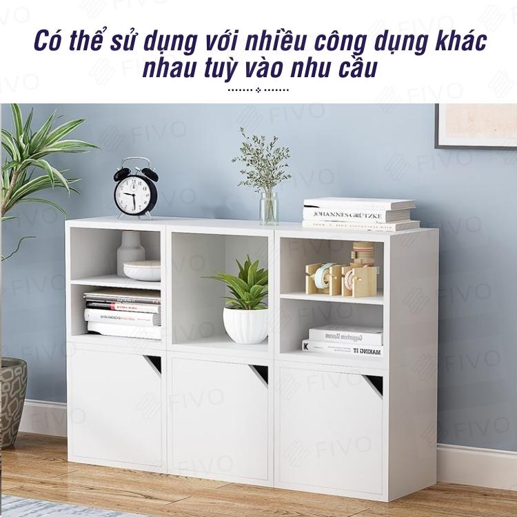 Kệ Sách Gỗ Tổ Ong Đa Năng FIVO FB02 Nhiều Màu Sắc Để Đồ Tiện Lợi (30 x 30 x 30 cm) - Hàng Chính Hãng