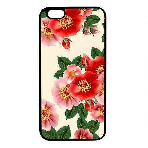 Ốp lưng dành cho Iphone 6 Plus Hoa Đỏ Nền Trắng 2 - Hàng Chính Hãng