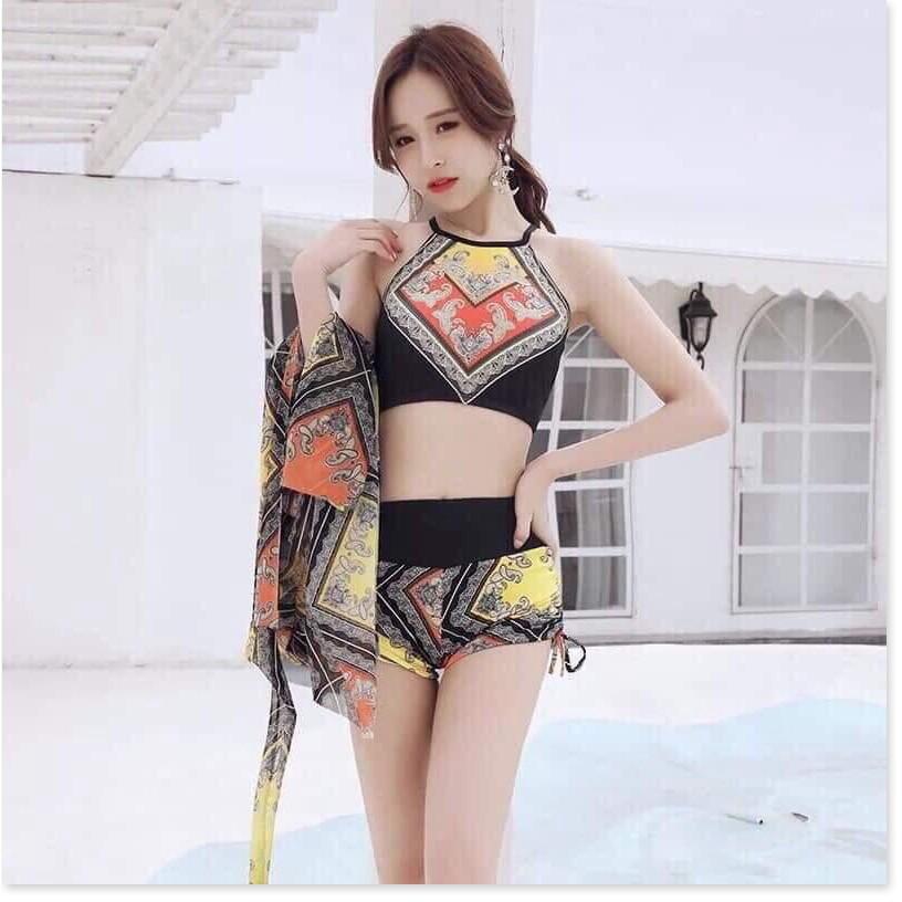 Bộ bikini nữ - Bộ đồ đi biển - Bộ đồ bơi nữ 3 chi tiết cực kì sang chảnh