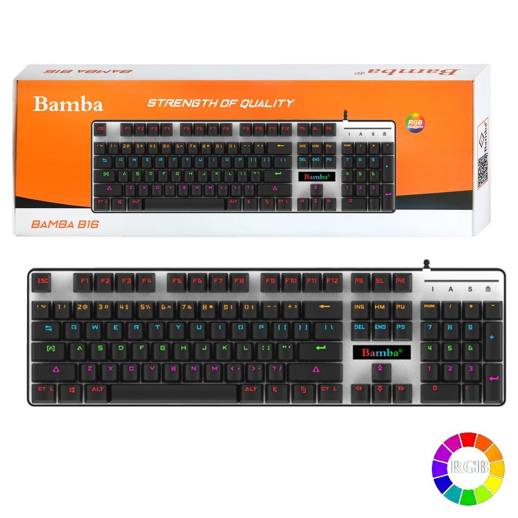 Bàn phím cơ chuyên game cho PC &amp; Laptop có led RGB Rainbow