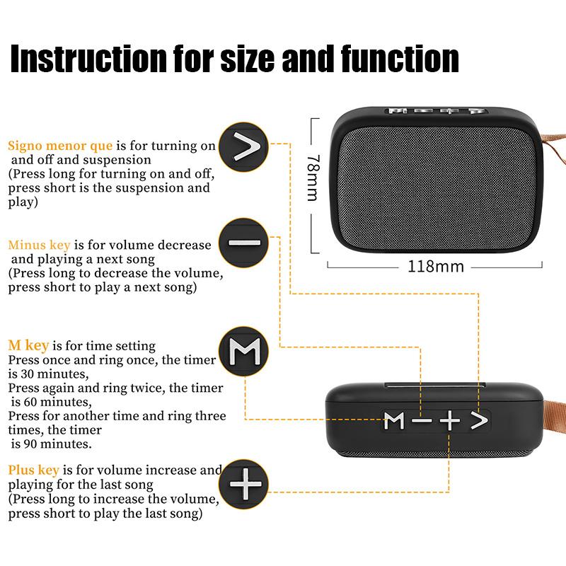 Fabric Mini Loa Bluetooth Kết nối không dây di động Stereo Audio Stereo Hỗ trợ TF Thẻ có thể tìm kiếm các đài phát thanh Màu sắc: màu xanh lam