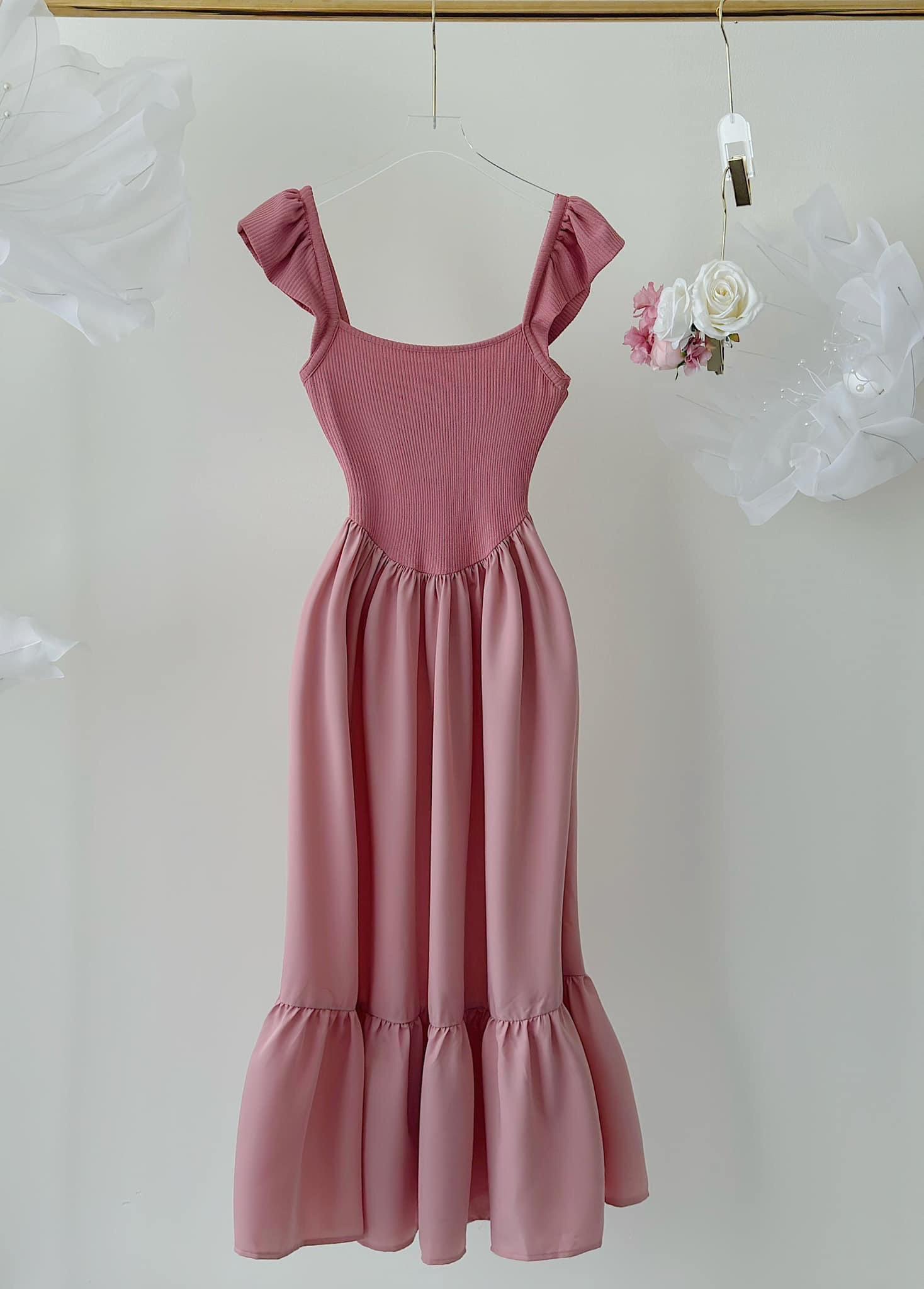 ĐẦM ĐI BIỂN, ĐẦM ĐI CHƠI, ĐẦM MAXI TAY CÁNH TIÊN BOCHUN NGỰC DÁNG DÀI ĐUÔI CÁ CHUẨN FORM THIẾT KẾ