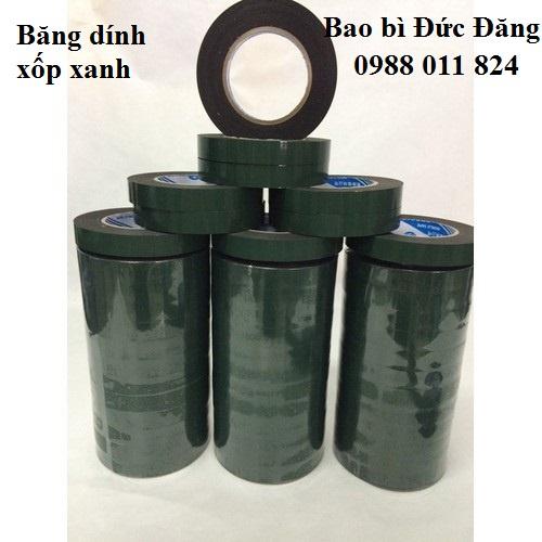 1 cây băng dính xốp xanh 2 mặt siêu dính