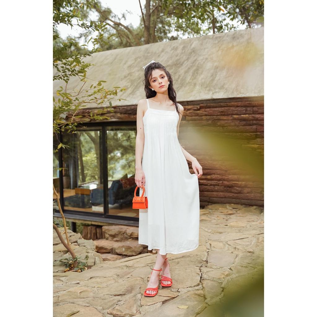 Váy hai dây nữ Méo shop form rộng kiểu Hàn có nơ Felin