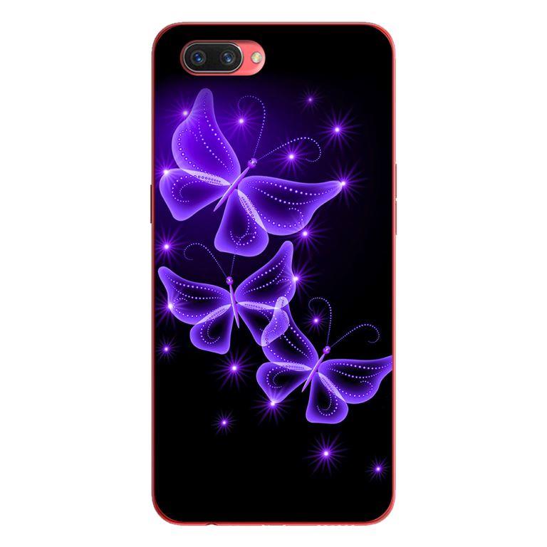 Ốp lưng in cho Oppo Realme C1 mẫu Bướm Tím - Hàng chính hãng