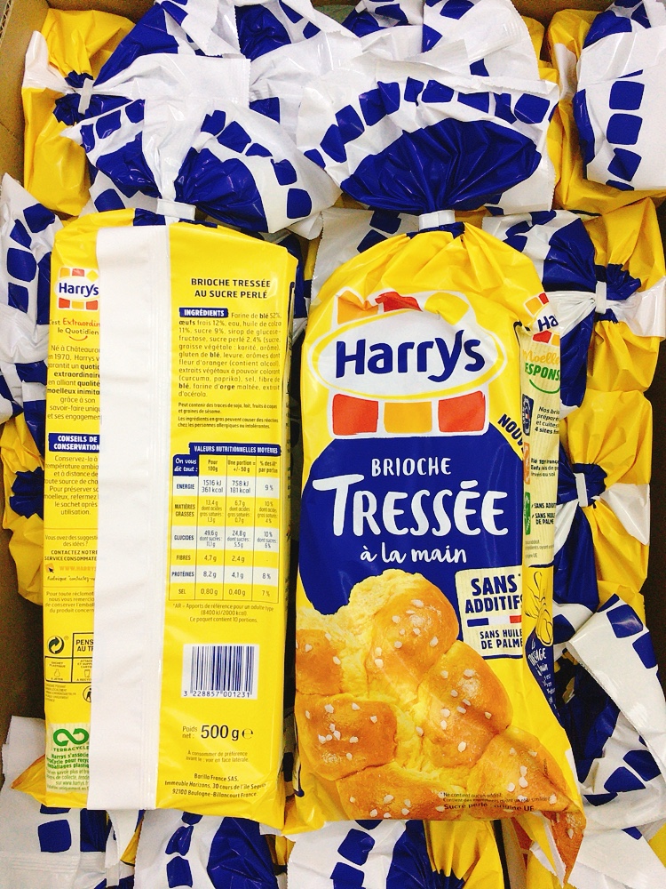 Combo 02 bánh mì hoa cúc Harrys Brioche Tressée 500g