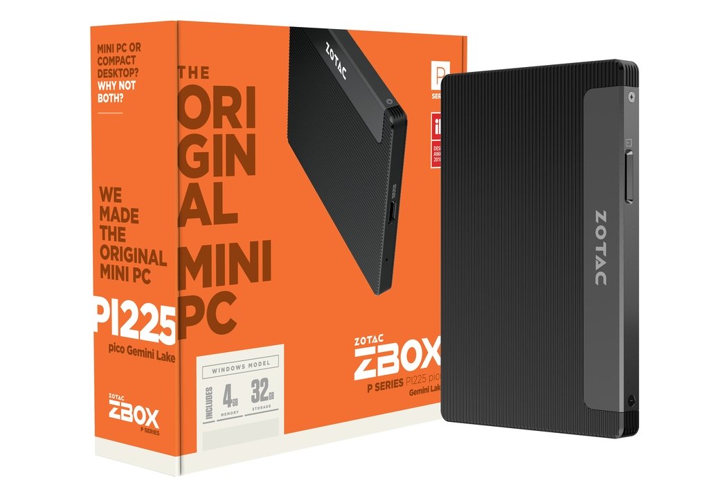 Máy tính mini PC ZBOX PI225 pico Gemini Lake with Windows 10 - Hàng chính hãng