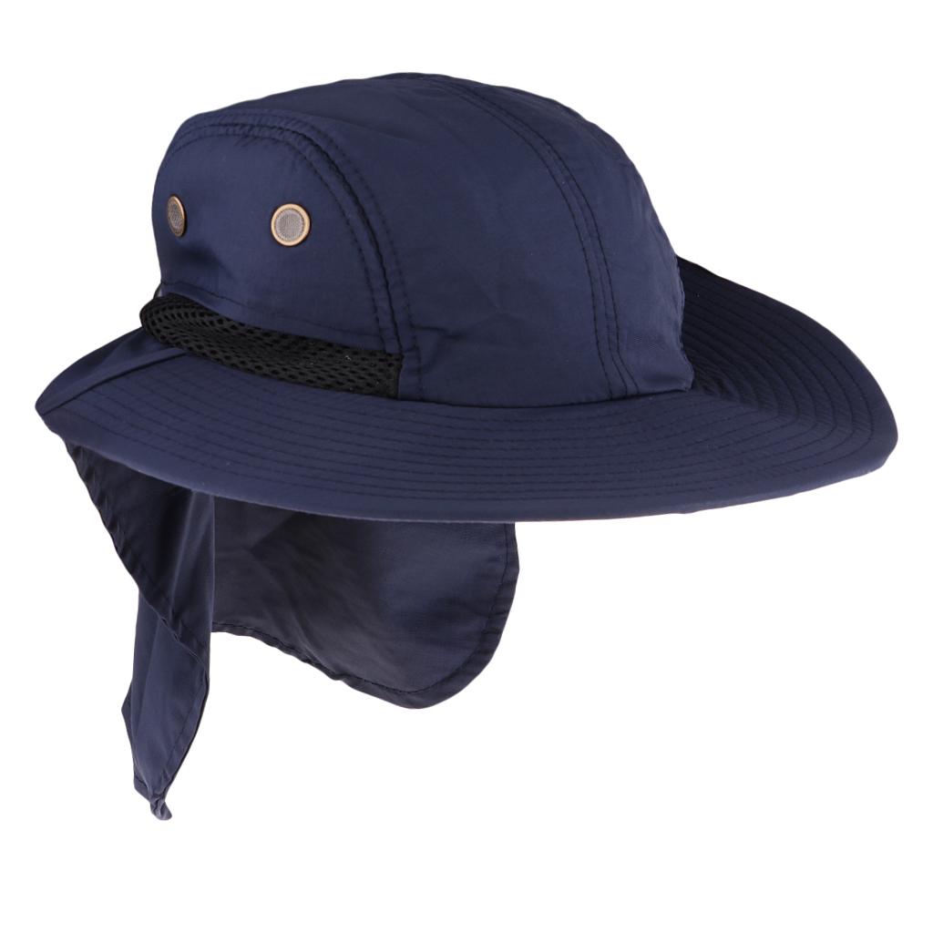 360-degree Outdoor Jungle Hat Shawl Neck Sun Protection Hat Face Protection Blue