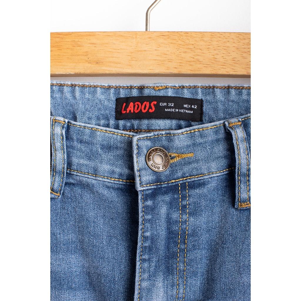 Quần Jean nam Cao Cấp LADOS - 4048 Chất Jean dày mềm ,Co Giãn tốt, form slimfit