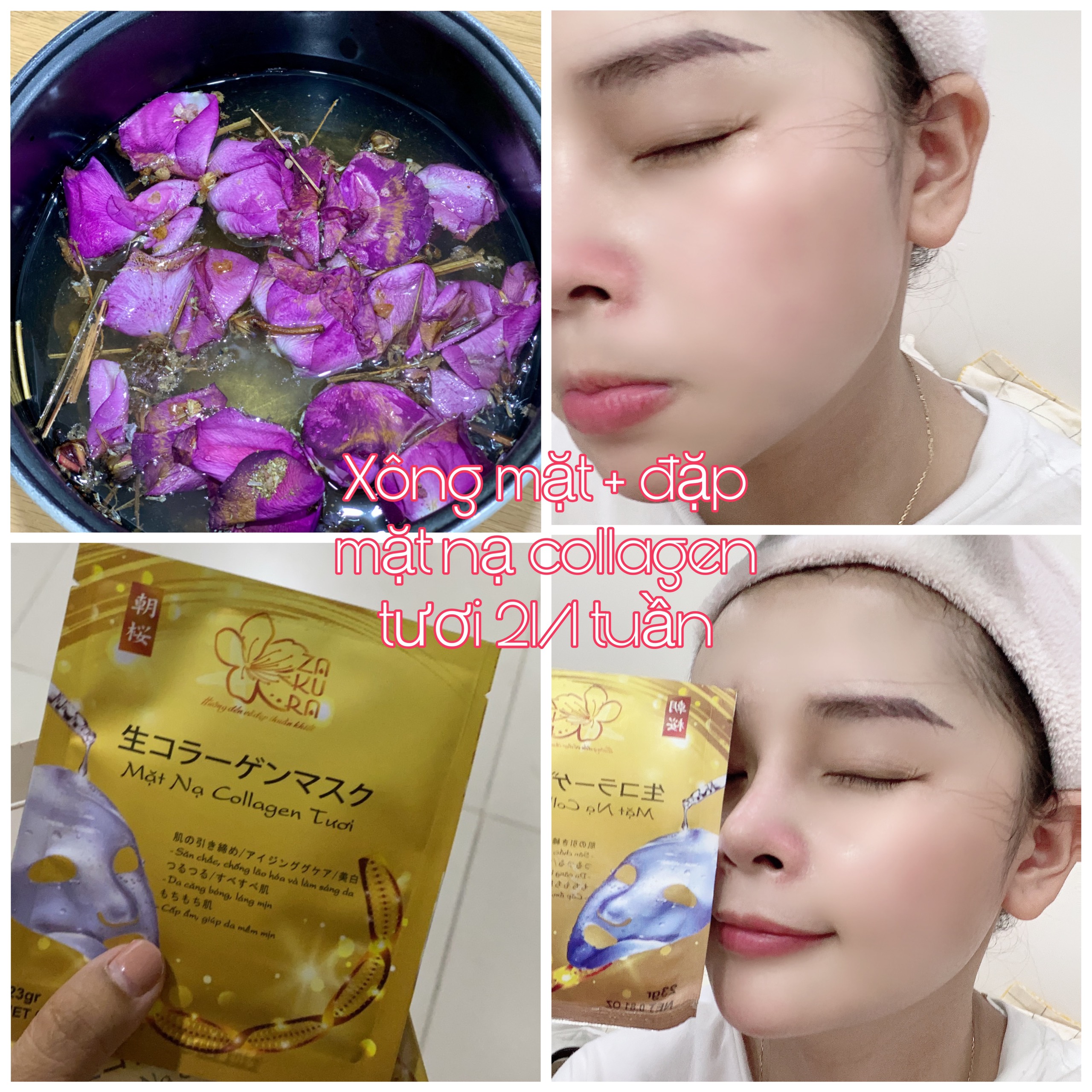 COMBO 5 HỘP MẶT NẠ COLLAGEN TƯƠI ASA ZAKURA [TẶNG 1 KEM DƯỠNG THỂ TẾ BÀO GỐC 150GR]