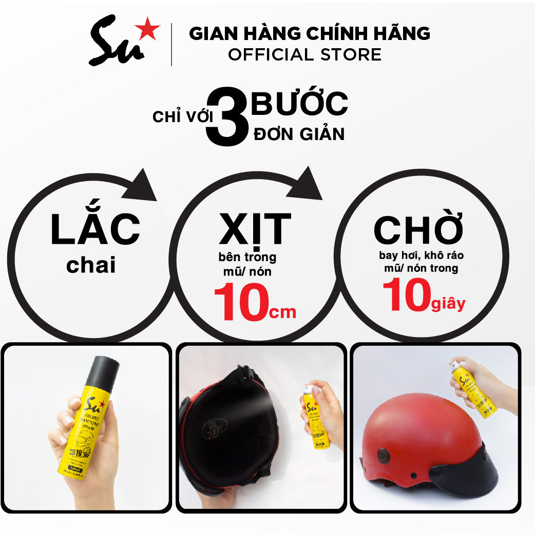 Bình xịt Su khử mùi mũ bảo hiểm - Race on