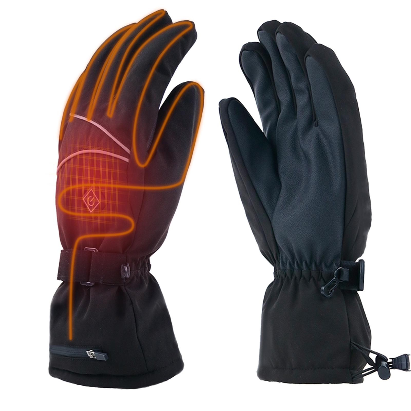 Electric Heated Gloves for Men and Women Water-resistant Winter Warm Touchscreen Gloves Outdoor Sport Gloves Mittens for Skiing Motorcycling Biking Running Fishing