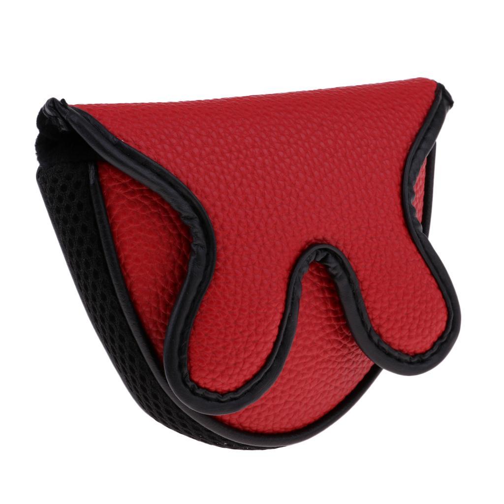 2x Durable PU Golf Mallet Head Cover Putter Shaft Protector Guard Sleeve