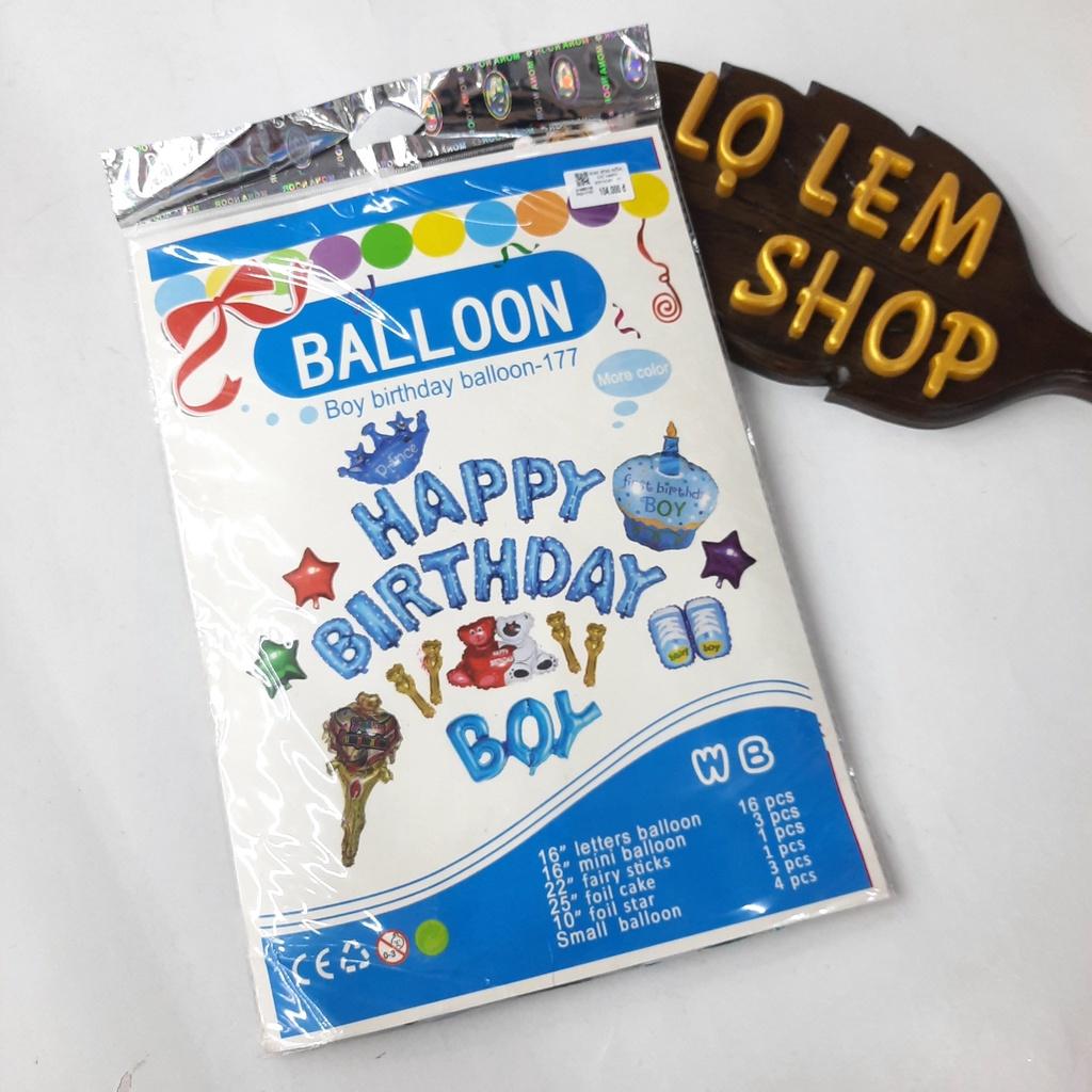 Set bóng trang trí sinh nhật cho bé trai bé gái HAPPY BIRTHDAY