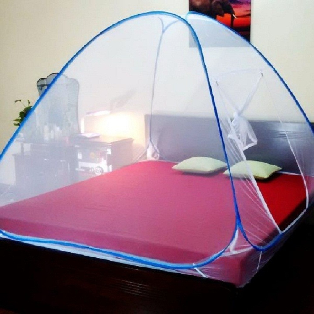 Màn chụp du lịch gấp gọn khung thép cao cấp kích thước 1,8m x 2m giao màu họa tiết ngẫu nhiên