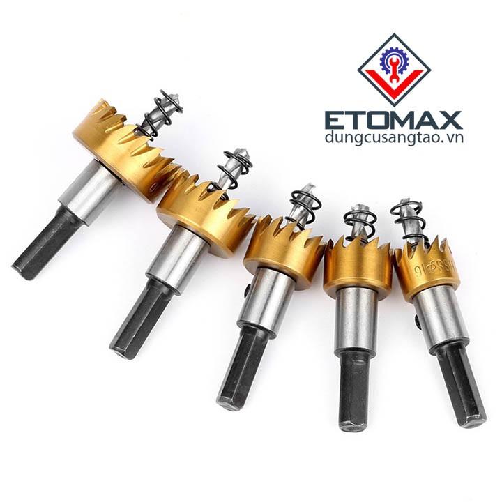 Bộ mũi khoan khoét lỗ phủ titanium đường kính từ 16mm đến 30mm
