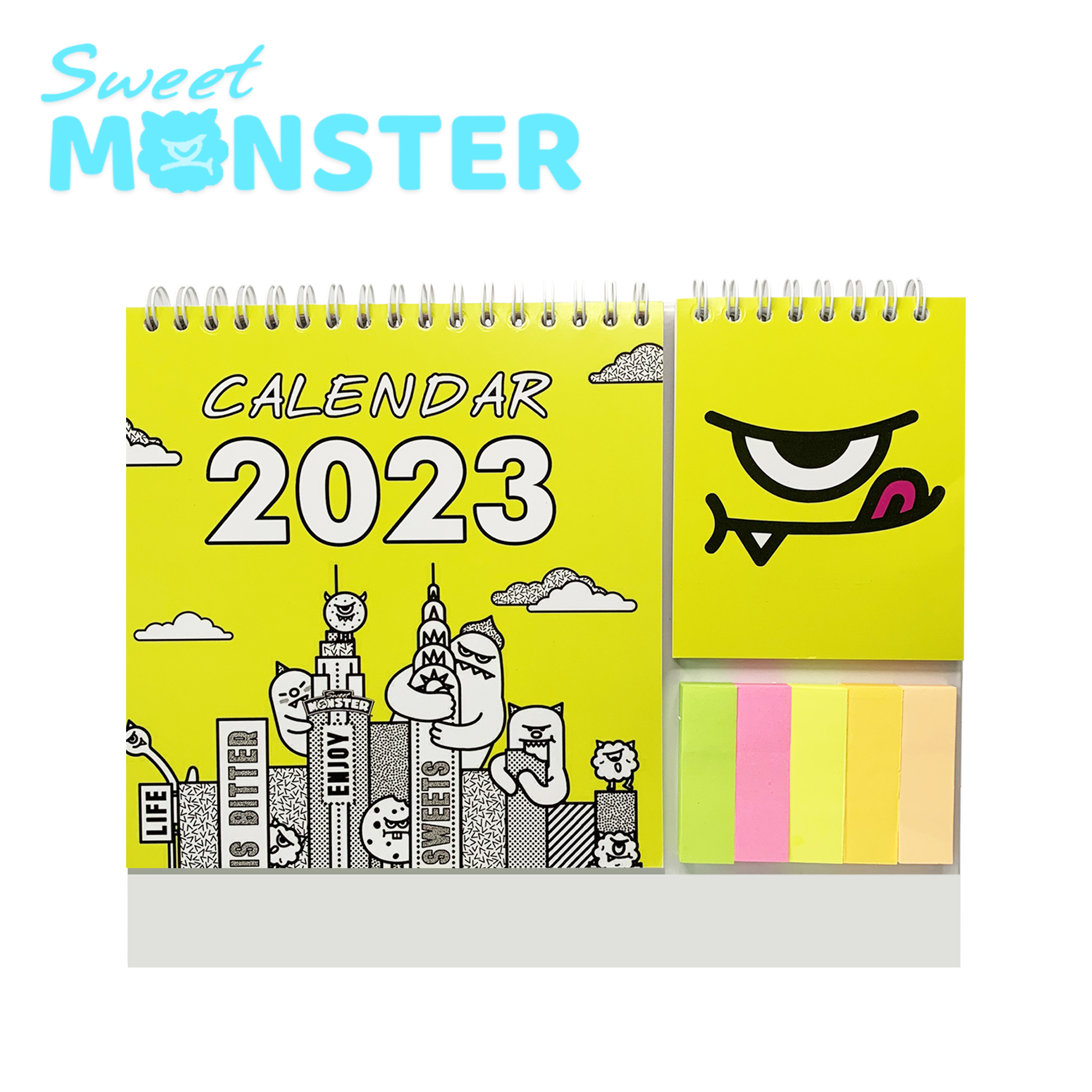 Lịch để bàn 2023 ngày âm dương, sổ tay mini và giấy note ghi chú kế hoạch thiết kế độc quyền