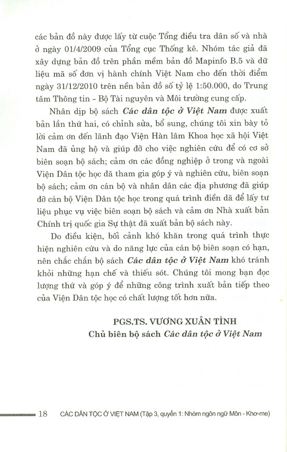 Các Dân Tộc Ở Việt Nam - Tập 1: Nhóm Ngôn Ngữ Việt - Mường