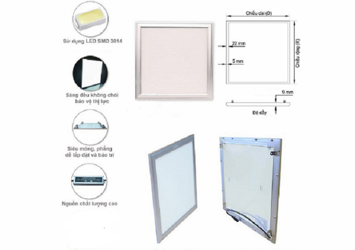 Đèn Panel 30x30cm 18w ánh sáng trắng