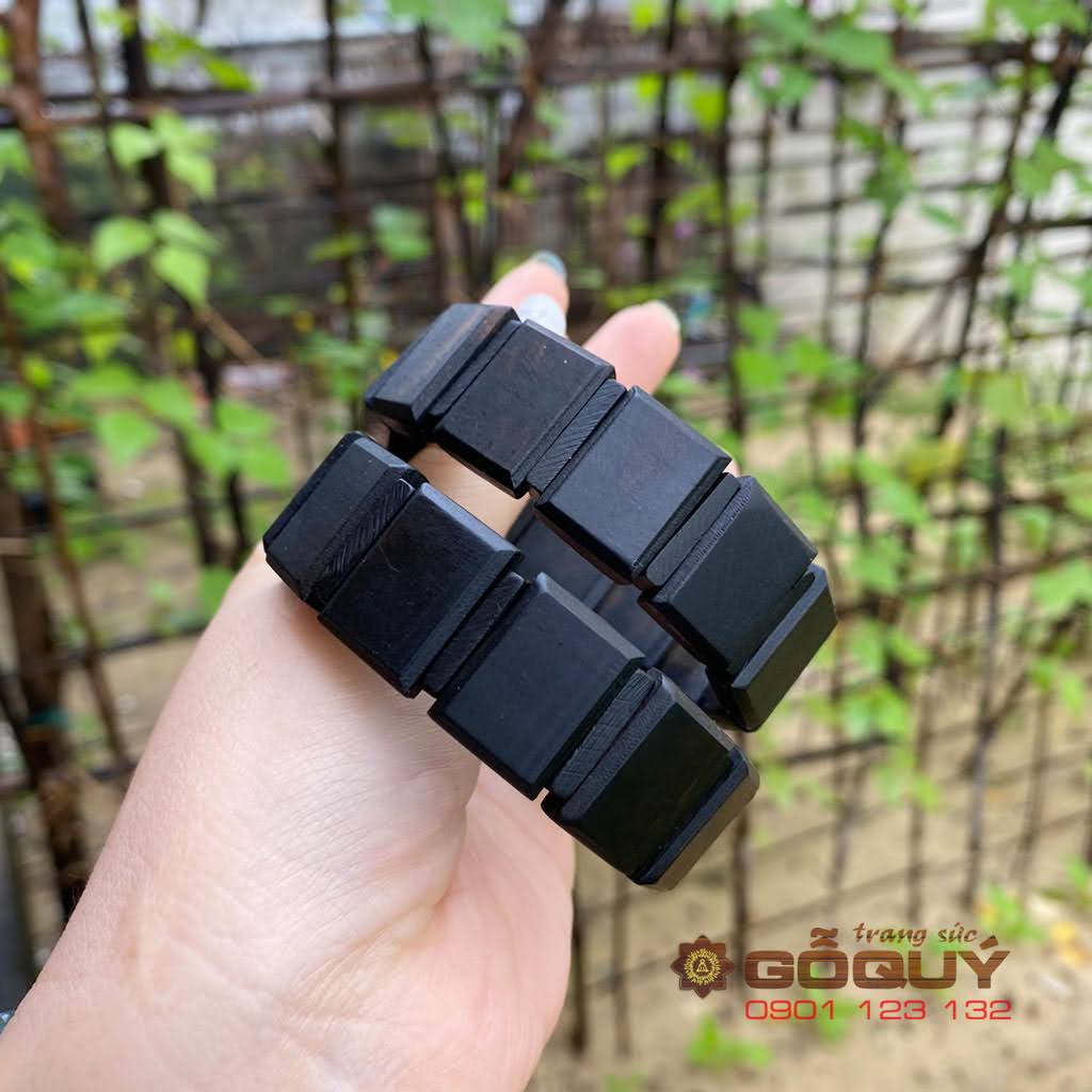 Vòng tay Phúc Lộc Thọ gỗ mun