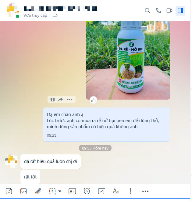 PHÂN BÓN RA RỄ NỞ BỤI CHUYÊN LÚA 500ML