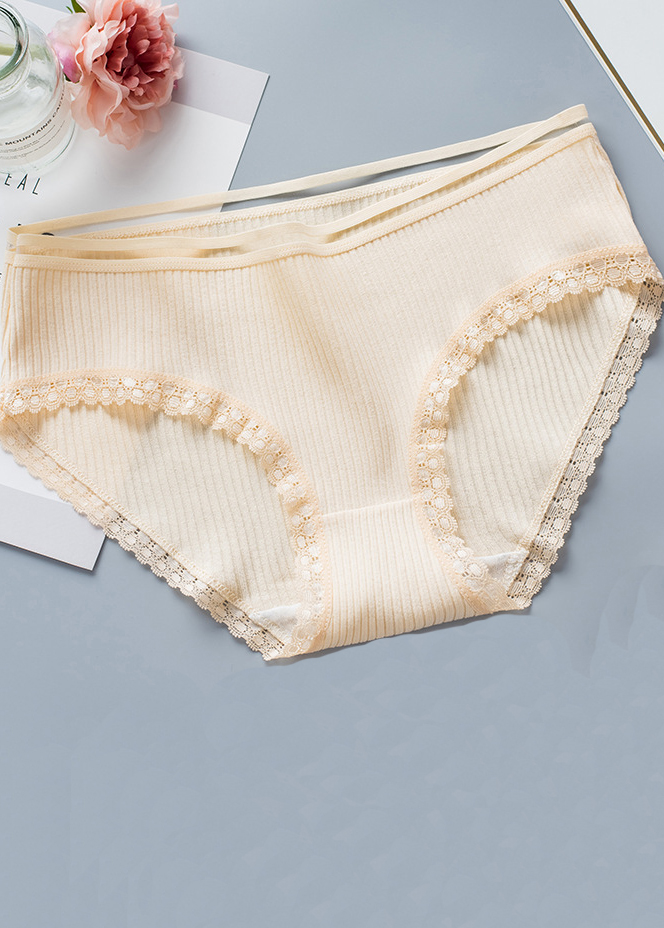 Combo 5 quần lót nữ cotton cao cấp phối viền ren thấm hút mồ hôi QL02
