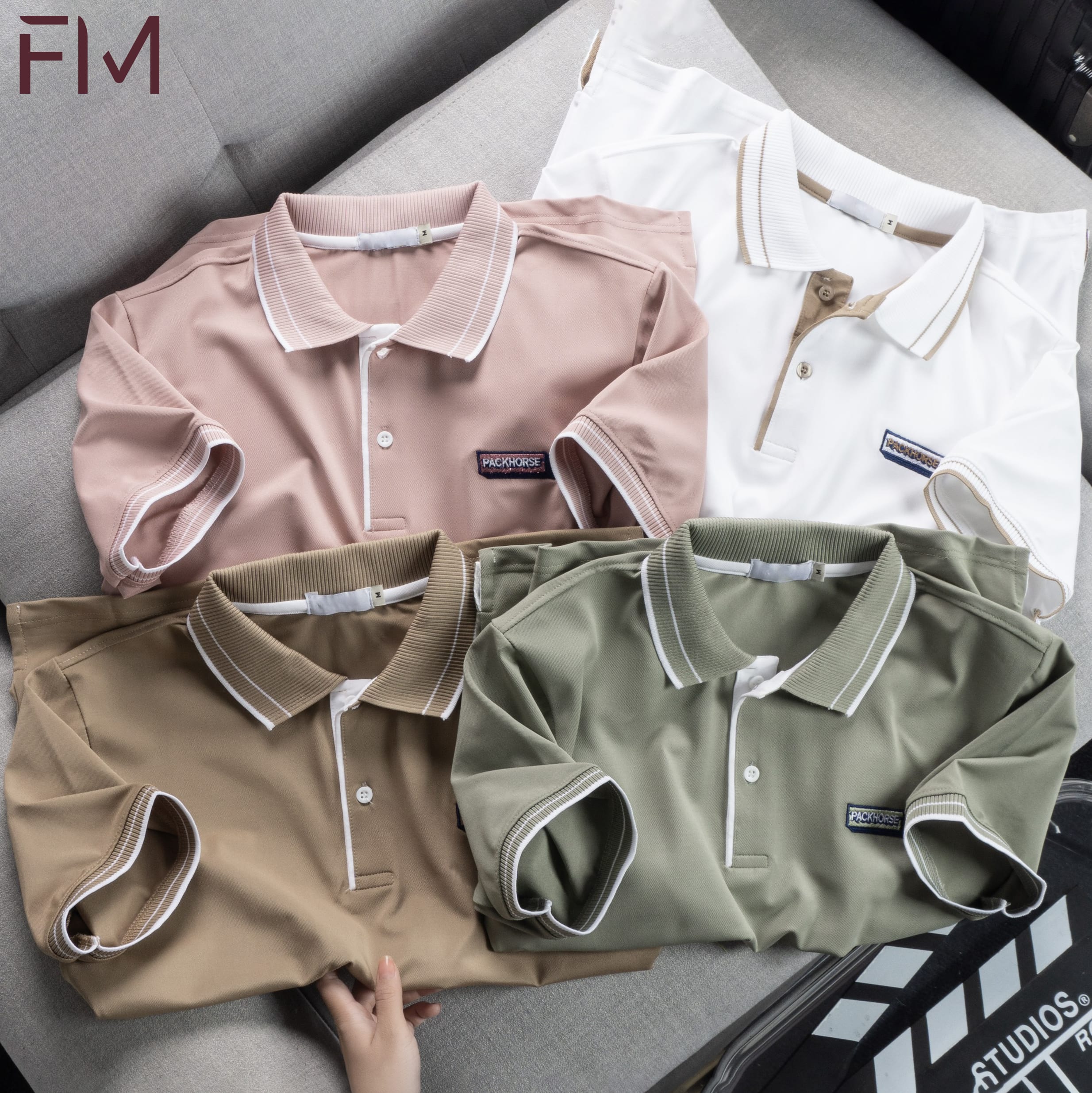 Áo thun polo, thời trang nam họa tiết thêu PACK H, bo viền phối sọc tinh tế - FORMEN SHOP - FMPS208