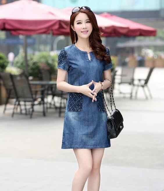 ĐẦM DENIM FORM SUÔNG XINH XẮN