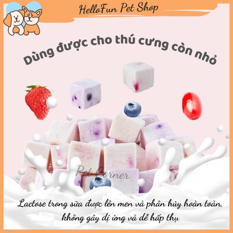 Sữa chua sấy lạnh giàu dinh dưỡng cho thú cưng, sữa chua sấy khô cho chó mèo và chuột hamster