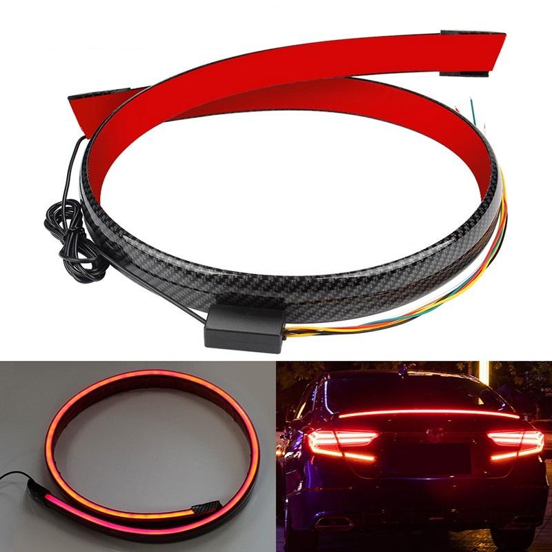 Dải Đèn Led Vân Carbon Gắn Cốp, Đuôi Gió Tích Hợp Với Đèn Phanh, Xi Nhan Dài 130cm