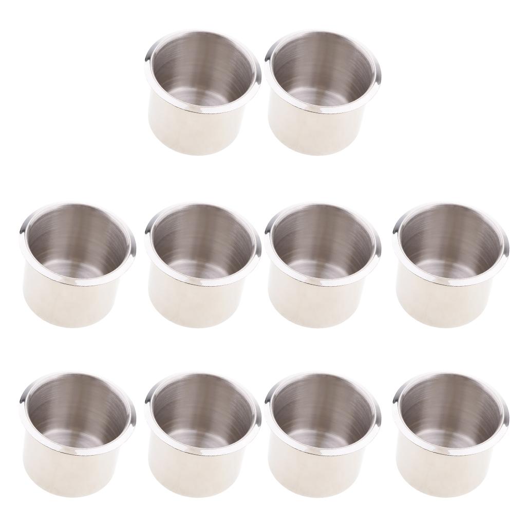 10 Thép Không Gỉ Đèn Cốc Uống Nước Giữ Cho Mềm Thuyền RV Người Cắm Trại 68X55 Mm