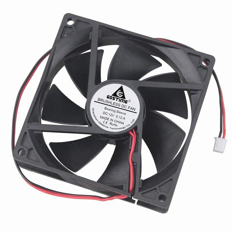 Gdstime DC 12V 2Pin 90mm 92mm x 25mm 9225 Heatsink Computer Cooling Fan Cooler 92*92*25mm 9cm