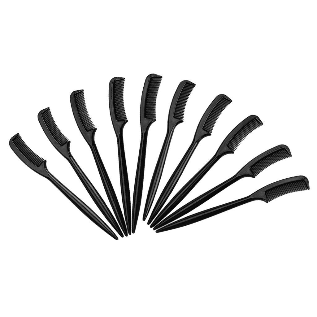 10 Pieces Mini Eyelash Brush , Disposable Eyebrow Brush Makeup Brush Black