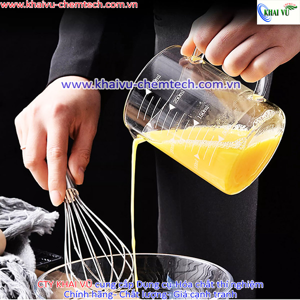 Cốc Thủy Tinh Có Vạch Chia Định Lượng 350ml, 500ml, 1000ml