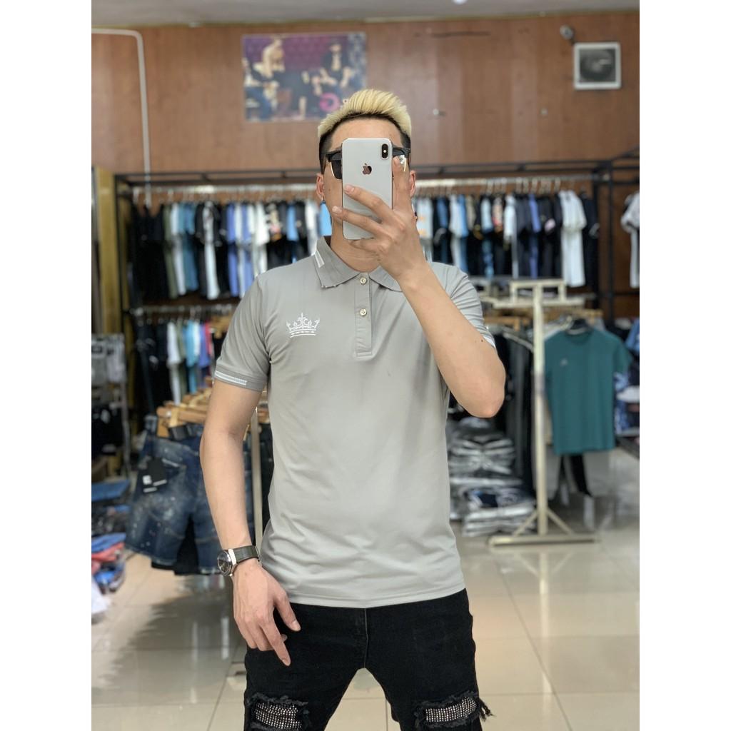 Áo Thun Nam Thêu Họa Tiết Vương Miện, Áo Polo Cổ Bẻ Chất Cá Sấu Siêu Đẹp, Hàng Chuẩn Store Xịn XEKOTINO