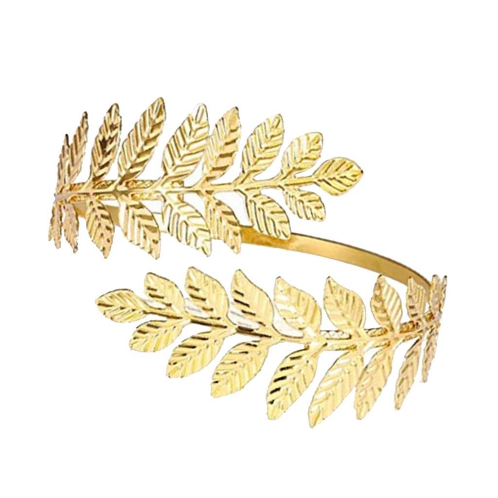Swirl Leaf Shape Upper Arm Cuff Armlet Armband Bangle Bracelet