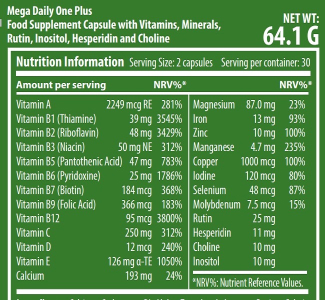 Thực phẩm bổ sung MEGA DAILY ONE PLUS