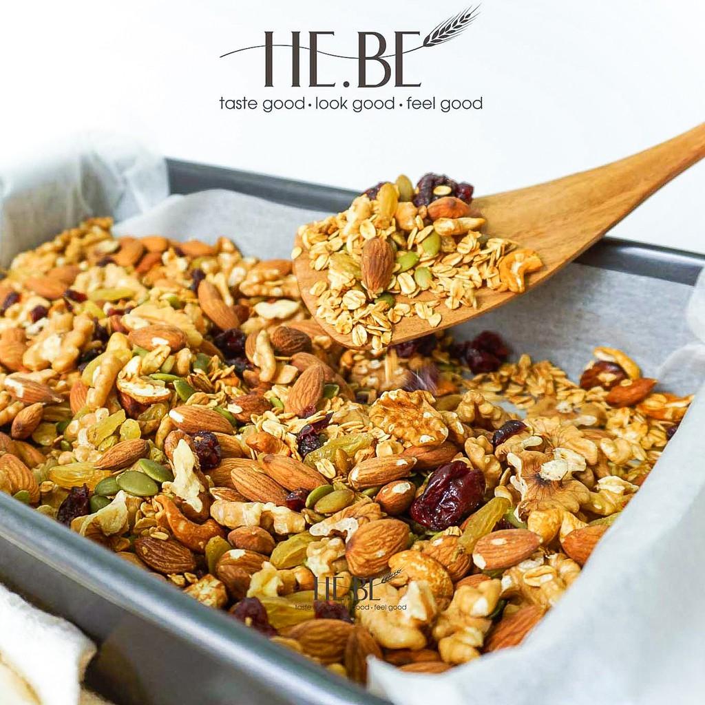 Granola Nhiều Hạt HeBe Không Đường Ăn Kiêng - Ngũ Cốc Giảm Cân Tự Nhiên