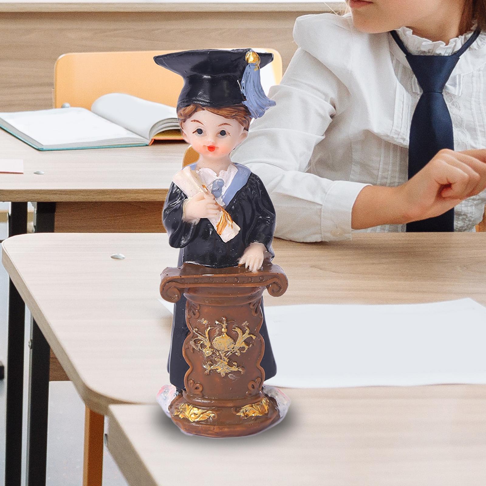 Small doll Statue Figurine Tabletop Sculpture for Office Window Bedroom