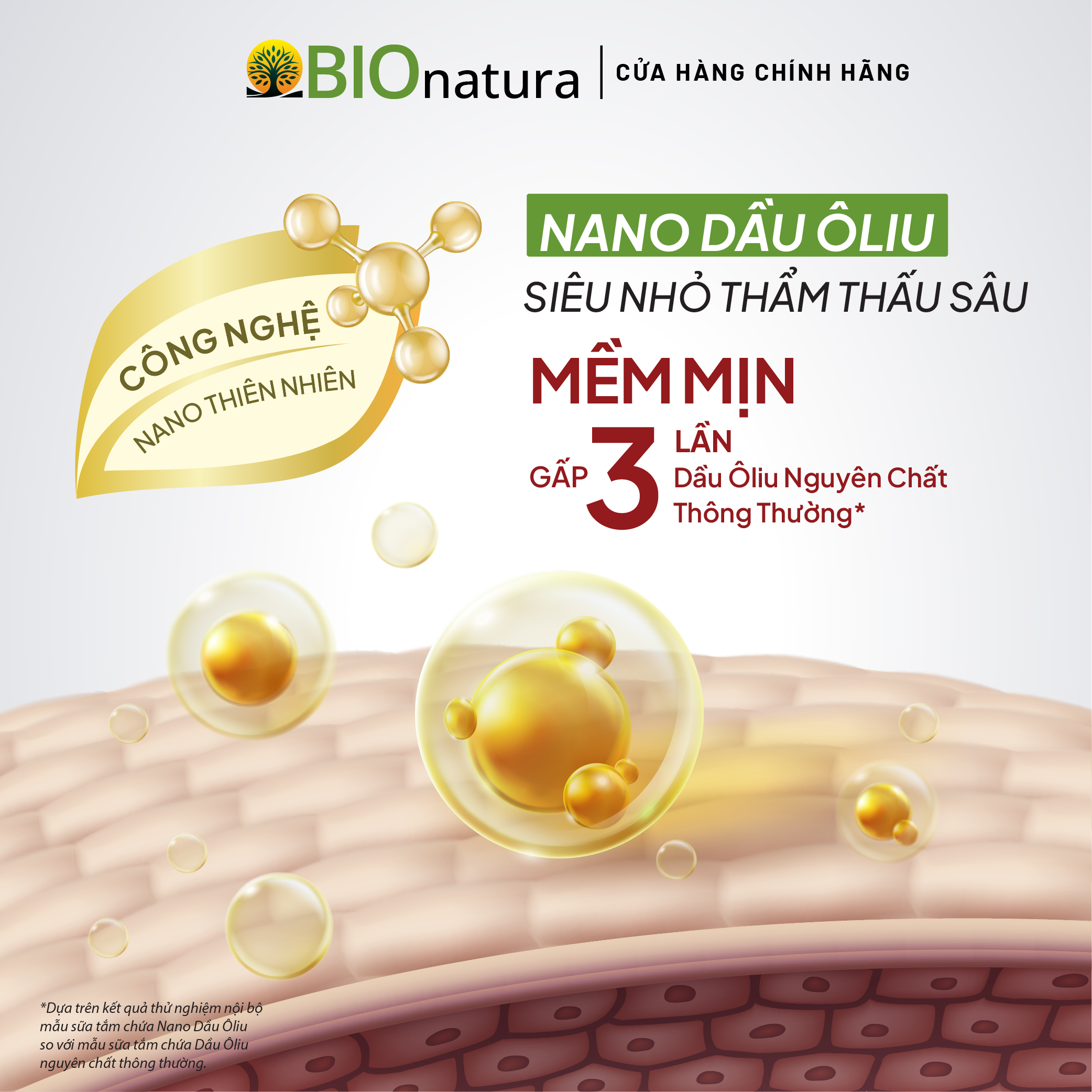 Sữa tắm Bionatura Nano Dầu Ôliu - Dưỡng Ẩm Mềm Mịn 650 ml