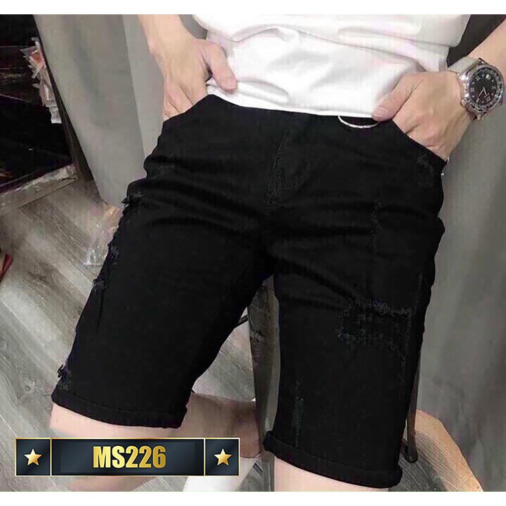 Quần short jean chất bò co giãn- quần lửng nam nhiều mẫu thời trang TINA ms 225