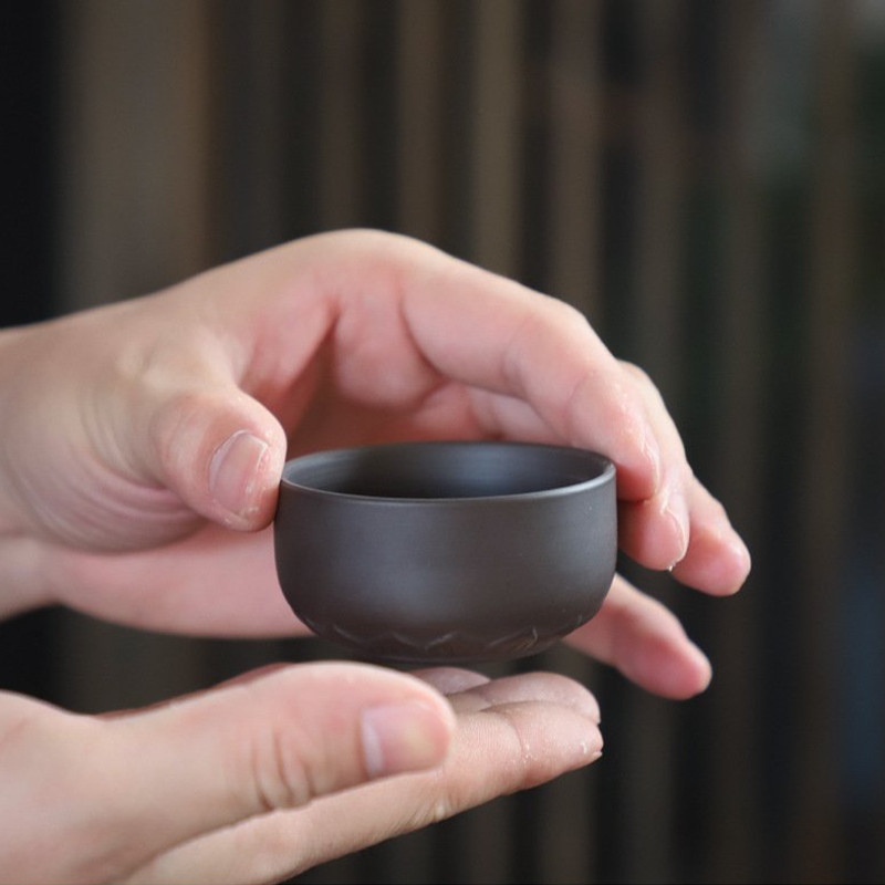 Bộ Ấm Pha Trà Du Lịch Tiện Lợi Mini Gốm Sứ Cát Tím Họa Tiết Trơn Quà Tặng Ý Nghĩa