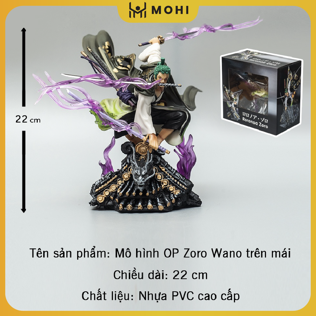 - Mô hình Figure Roronoa Zoro trên mái nhà, mô hình figure One Piece bản đế đẹp có BOX