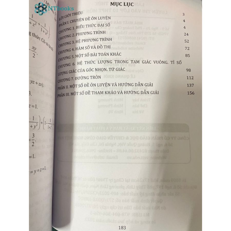 Sách - Làm chủ kiến thức luyện thi vào lớp 10 THPT Môn Toán