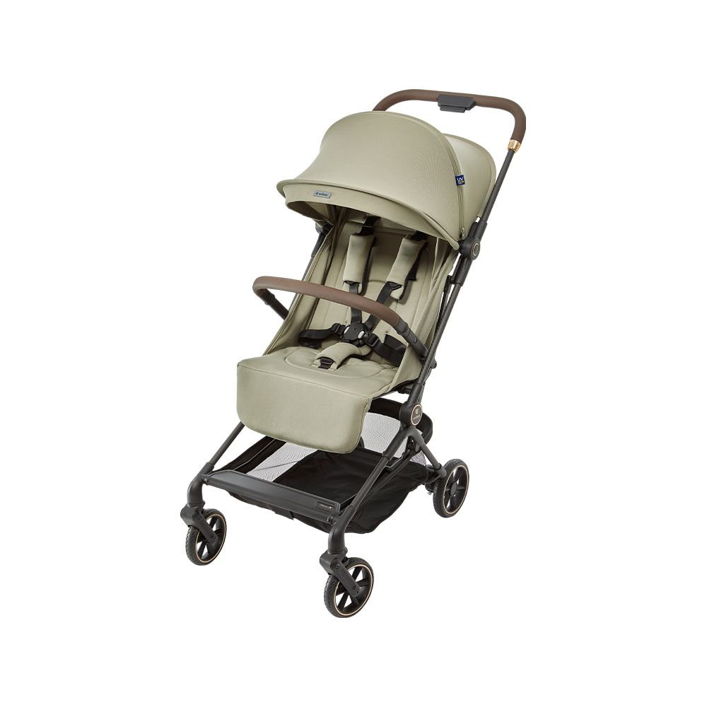 Unilove Xe đẩy Aero siêu nhẹ, dễ dàng gấp gọn bằng một tay, có mái che chống tia UV, bánh xe chống xóc