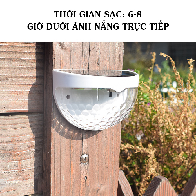 Đèn Trang Trí Năng Lượng Mặt Trời Gắn Tường, 6 Hạt Đèn LED, Ánh Sáng Mạnh - DA3030