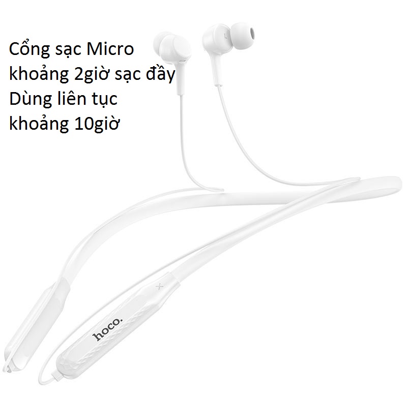 Tai nghe Bluetooth quàng cổ V5.0 cho điện thoại hoco ES51 _ Hàng chính hãng